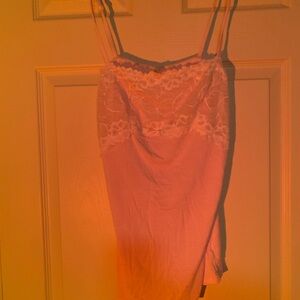 Women's Lace Trim Camisole - Pink